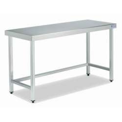 Mesa acero inoxidable central con estante Serie 500