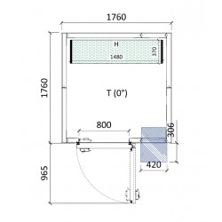 Cámara conservación 1760 x 1760 x 2280 mm