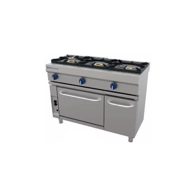 Cocina a gas 3 fuegos con horno CG-530 - Repagas Grill no