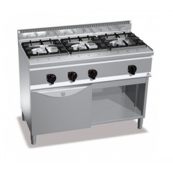 Cocina a gas 3 fuegos con horno - Berto's Plus 600 High Power