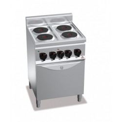 Cocina eléctrica 4 fuegos con horno - Serie Berto's Plus 600